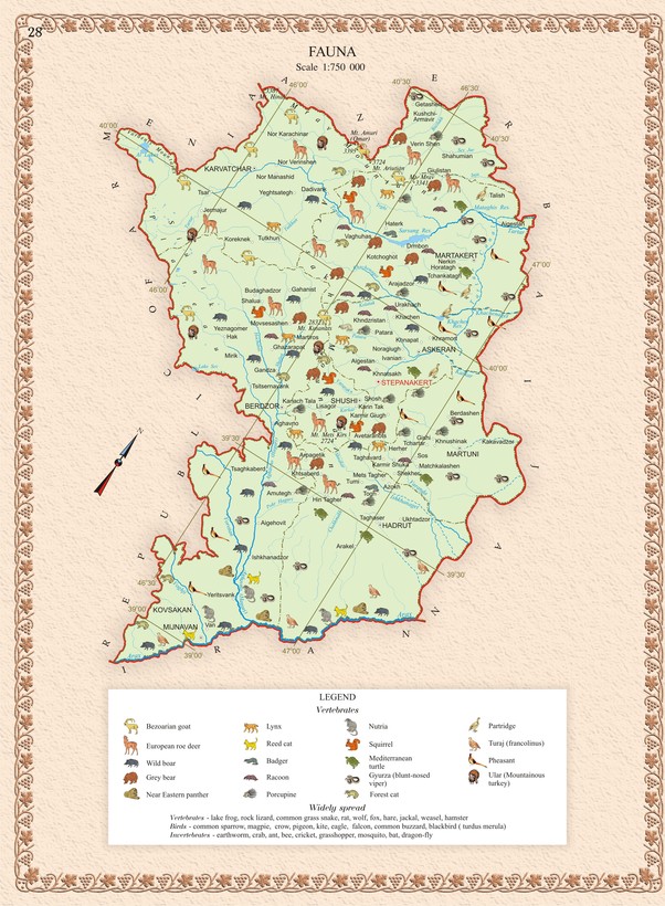 Karabakh Fauna Map